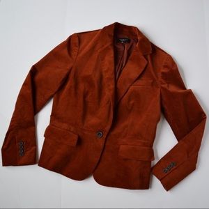 Burnt Orange Velvet Blazer Size 10